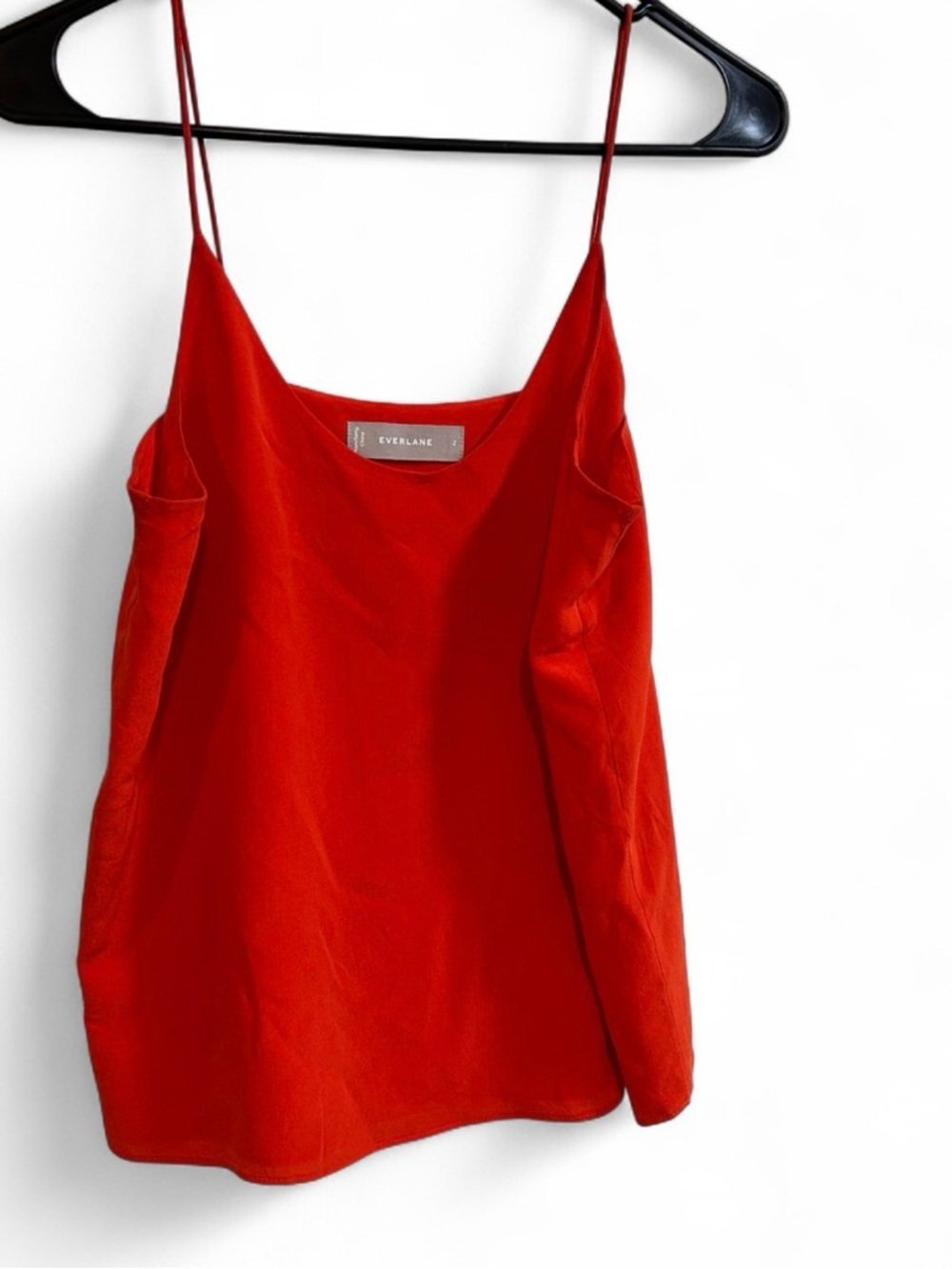 Everlane Vibrant orange Silk Cami
